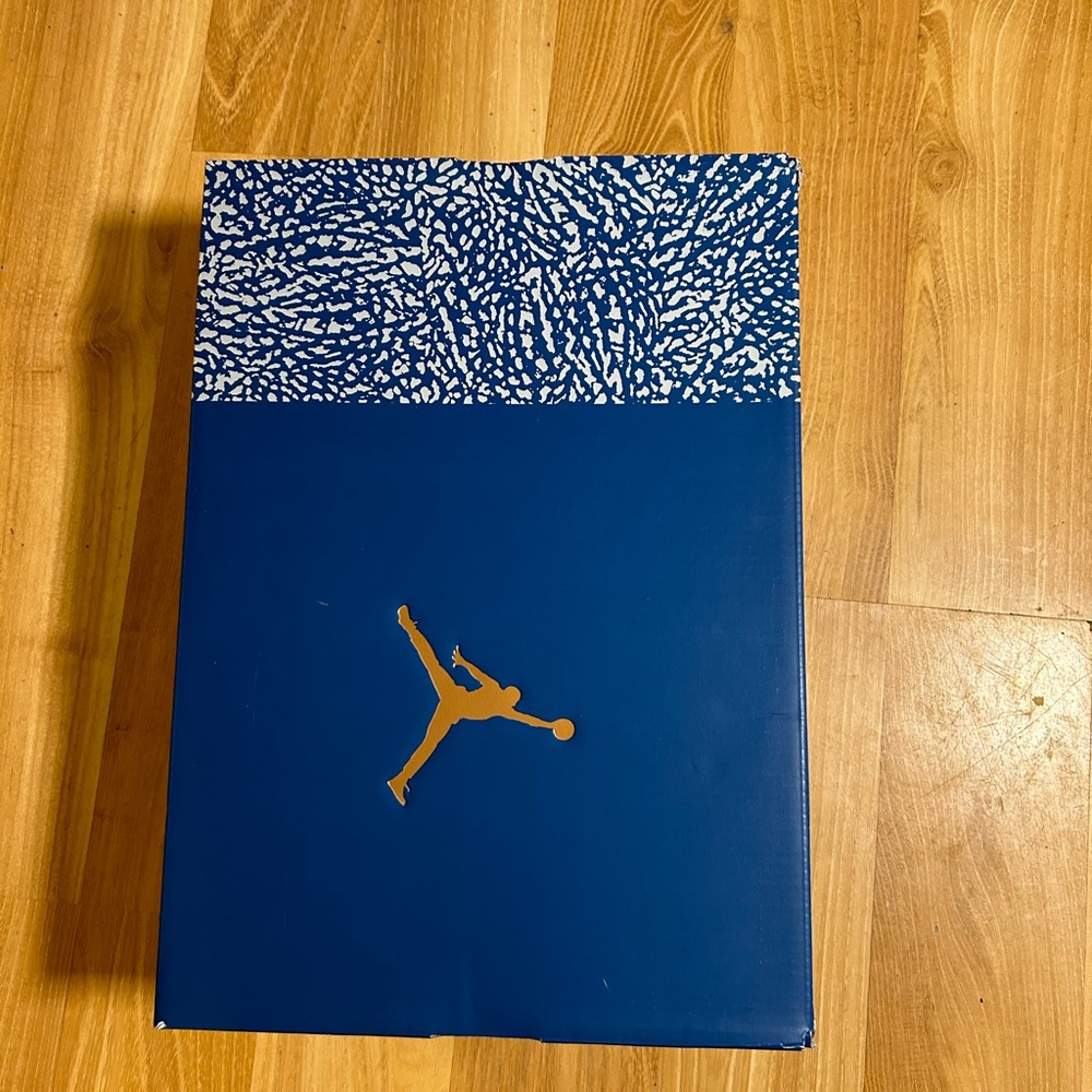 Blue and White Jordan Shoe Box